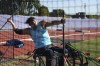 Justin Phongsavanh of the U.S. throws his javelin at the U.S. High Performance Center during the Paralympic Games in Paris on Wednesday, Aug. 28, 2024. (AP Photo/Avni Trivedi)