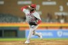 Los Angeles Angels starting pitcher Johnny Cueto throws during the first inning of a baseball game against the Detroit Tigers, Tuesday, Aug. 27, 2024, in Detroit. (AP Photo/Carlos Osorio)