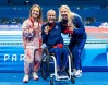 Tess Routliffe receives her silver in the women’s 200m individual medley SM7 final during the Paralympic Games in Paris, France on Aug. 31, 2024. // Tess Routliffe reçoit sa médaille d'argent lors de la finale du 200 m quatre nages individuel féminin SM7 lors des Jeux paralympiques de Paris, en France, le 31 août 2024. THE CANADIAN PRESS/HO-CANADIAN PARALYMPIC COMMITTEE, Dave Holland, *MANDATORY CREDIT*