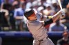 Baltimore Orioles' Coby Mayo swings at a pitch from Colorado Rockies reliever Jake Bird in the sixth inning of a baseball game Sunday, Sept. 1, 2024, in Denver. (AP Photo/David Zalubowski)