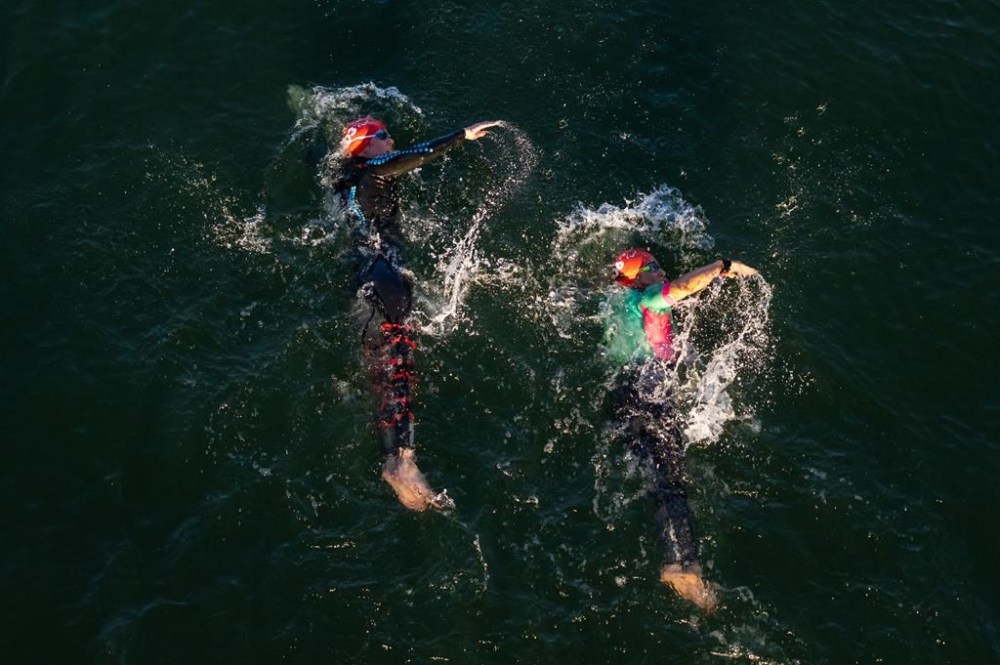 Leanne Taylor competes in women's Para Triathlon PTWC para triathlon during the Paralympic Games in Paris, France on September 2, 2024. // Leanne Taylor participe au para-triathlon féminin PTWC lors des Jeux paralympiques de Paris, en France, le 2 septembre 2024., *MANDATORY CREDIT*