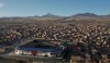Villa Ingenio stadium stands in in El Alto, Bolivia, Wednesday, Aug. 28, 2024. (AP Photo/Juan Karita)