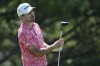 Nick Taylor, of Canada, watches his shot from the 17th tee during the second round of the St. Jude Championship golf tournament Friday, Aug. 16, 2024, in Memphis, Tenn. (AP Photo/Mark Humphrey)