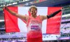 Greg Stewart wins gold in the Men’s Shot Put F46 Final at the 2024 Paralympic Games in Paris, France on Sept. 4, 2024. THE CANADIAN PRESS/HO, CANADIAN PARALYMPIC COMMITTEE, Angela Burger **MANDATORY CREDIT**