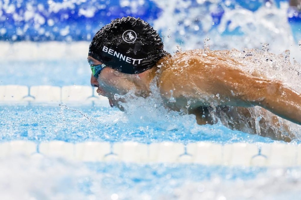Nicholas Bennett competes in the 200M IM S14 heats at the 2024 Paralympics in Paris, France on September 4, 2024. THE CANADIAN PRESS/HO, CANADIAN PARALYMPIC COMMITTEE, Michael P. Hall **MANDATORY CREDIT**