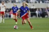 FILE - United States' Alex Morgan plays against Canada during a SheBelieves Cup women's soccer match Tuesday, April 9, 2024, in Columbus, Ohio. (AP Photo/Jay LaPrete, File)