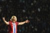 Norway's Erling Haaland gestures during the UEFA Nations League soccer match between Kazakhstan and Norway at Ortalyk Stadium in Almaty, Kazakhstan, Friday, Sept. 6, 2024. (AP Photo/Alikhan Sariyev)