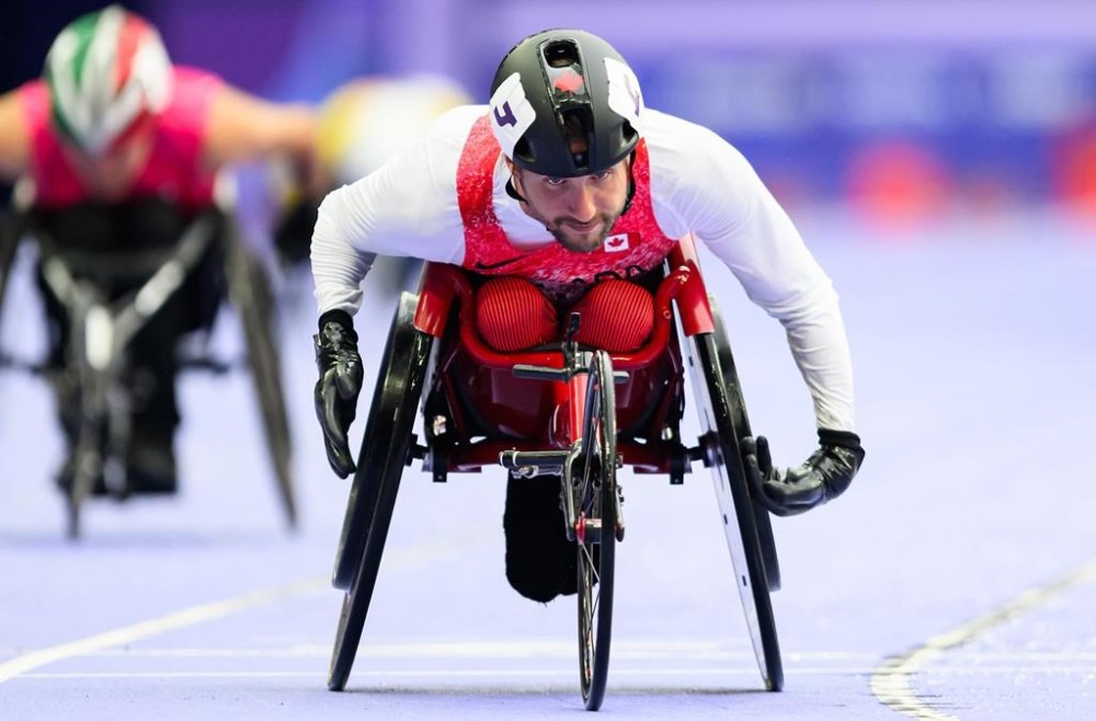 Cody Fournie competes in the Men’s 200m T51 Final at the 2024 Paralympic Games in Paris, France on Tuesday, Sept. 3, 2024. Canadian wheelchair racer Cody Fournie doesn't love the limelight, but he raced into it at the Paralympic Games in Paris. THE CANADIAN PRESS/HO-CANADIAN PARALYMPIC COMMITTEE, Angela Burger **MANDATORY CREDIT**