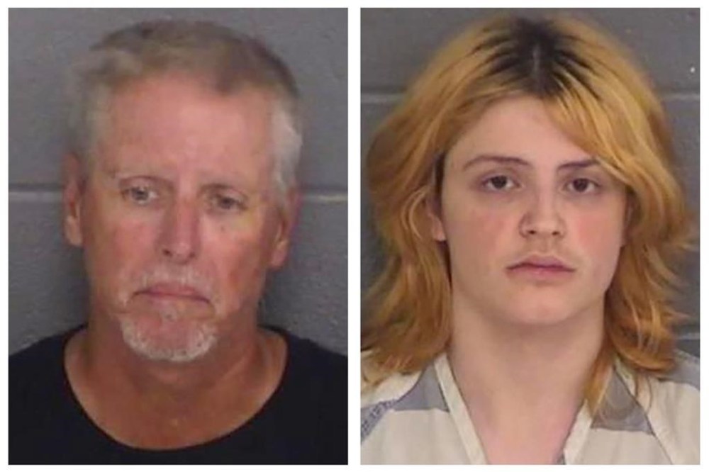 This combo of booking images provided by the Barrow County, Ga., Sheriff's Office shows Colin Gray, left, and his son Colt Gray, who have been charged in relation to the Wednesday, Sept. 4, 2024, shootings at Apalachee High School in Winder, Ga. (Barrow County Sheriff's Office via AP)