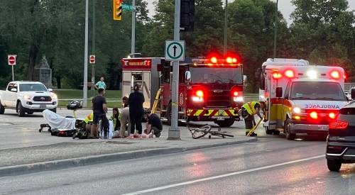A young cyclist was injured in a collision last week at Wellington and Academy. (Brent Bellamy photo)