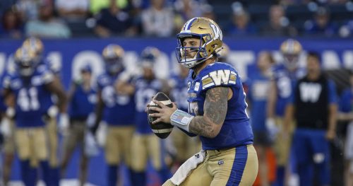 JOHN WOODS / THE CANADIAN PRESS FILES
                                Quarterback Chris Streveler was his teammates&rsquo; choice as most-likely decathlete on the Bombers roster.