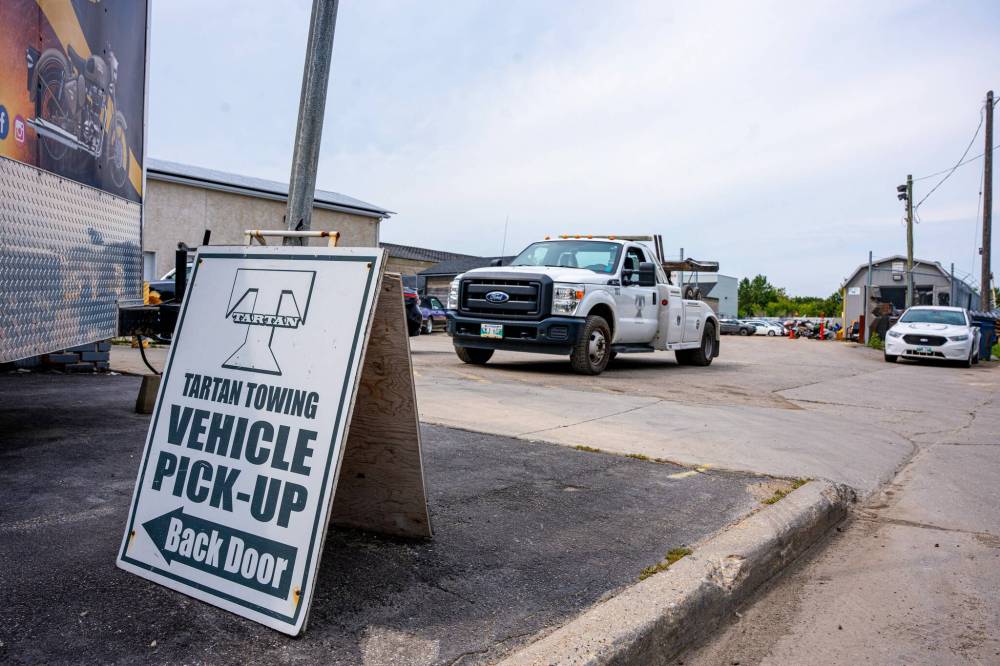 NIC ADAM / FREE PRESS
The city sued Tartan Towing last year over more than $1 million in towing services the city argues were either not performed or recorded improperly.