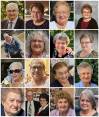 The 17 Carberry crash victims: Top row from left: Louis Bretecher, Margaret Furkalo, Vangie Gilchrist, Ann Hill. Second row, from left: Arlene Lindquist, Dianne Medwid, Nettie Nakonechny, Shirley Novalkowski. Third row, from left: Jean Rosenkranz, Lillian Stobbe, Donna Showdra, Patsy Zamrykut. Fourth row, from left: Helen Kufley, Frank and Rose Perzylo, Claudia Zurba, Catherine Day.