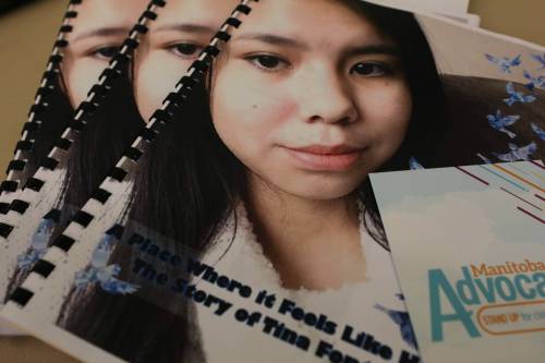 RUTH BONNEVILLE / FREE PRESS Manitoba Advocate for Children and Youth, Special report for the investigation into the death of Tina Fontaine.