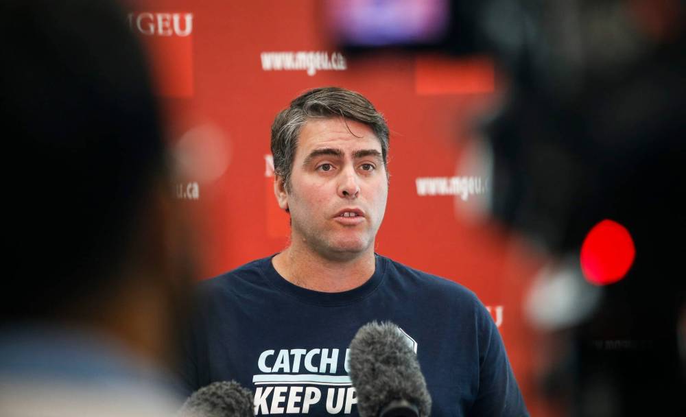 JOHN WOODS / FREE PRESS FILES
                                MGEU president Kyle Ross said he thinks low wages make it difficult for the province to recruit workers in support roles, playing a role in staff shortages.