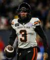 BC Lions quarterback Vernon Adams (3) throws during first half CFL action against the Winnipeg Blue Bombers, in Winnipeg, Friday, June 21, 2024. THE CANADIAN PRESS/John Woods
