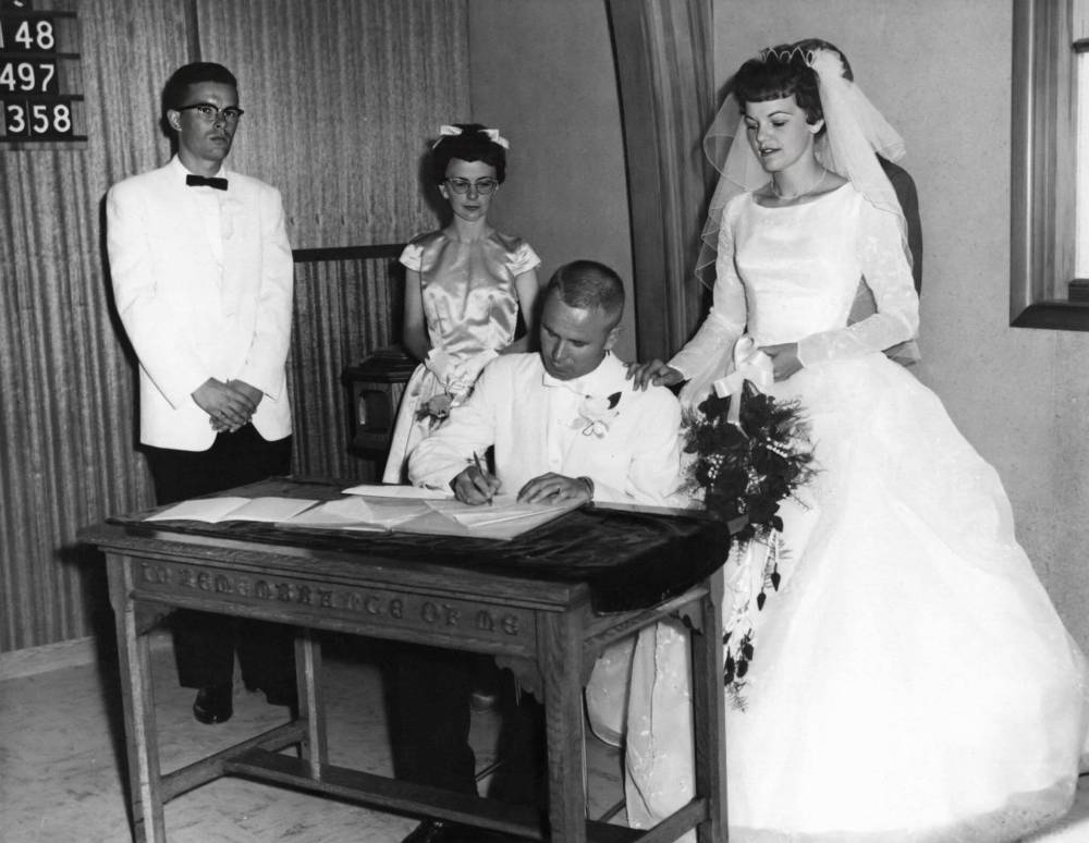 Supplied
Shirley and Ernie Koroluk’s wedding at Grandview United Church on Aug. 1, 1963.