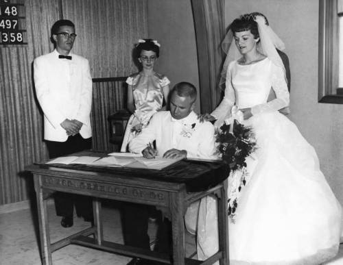 Supplied 
                                Shirley and Ernie Koroluk’s wedding at Grandview United Church on Aug. 1, 1963.
