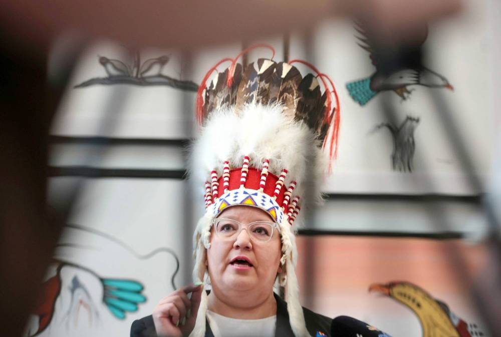 Ruth Bonneville / Free Press
First Nations chiefs across Canada, including AFN national chief Cindy Woodhouse Nepinak, have been discussing the draft federal child-welfare settlement over the last two months.