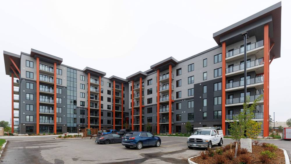 The Prestige, at 1025 Templeton Ave., is a 123-unit rental apartment complex developed by local businessman Jim Gauthier, who is taking his second stab at real estate. (Mike Deal / Free Press)