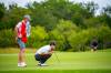 NIC ADAM / FREE PRESS
                                John Keefer lines up a putt during the first round of the Manitoba Open on Thursday at Southwood Golf & Country Club.