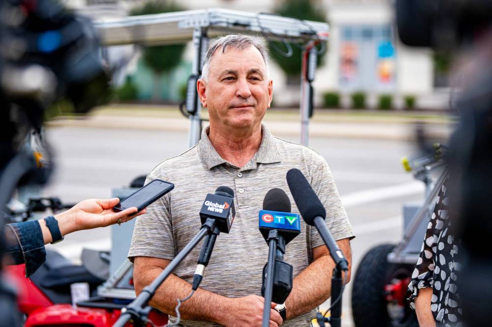 NIC ADAM / FREE PRESS
Brad Neirinck, Public Works Manager of Engineering, says the city’s new sidewalk surface testing program will help prioritize repairs as the city sets its budget for that work.