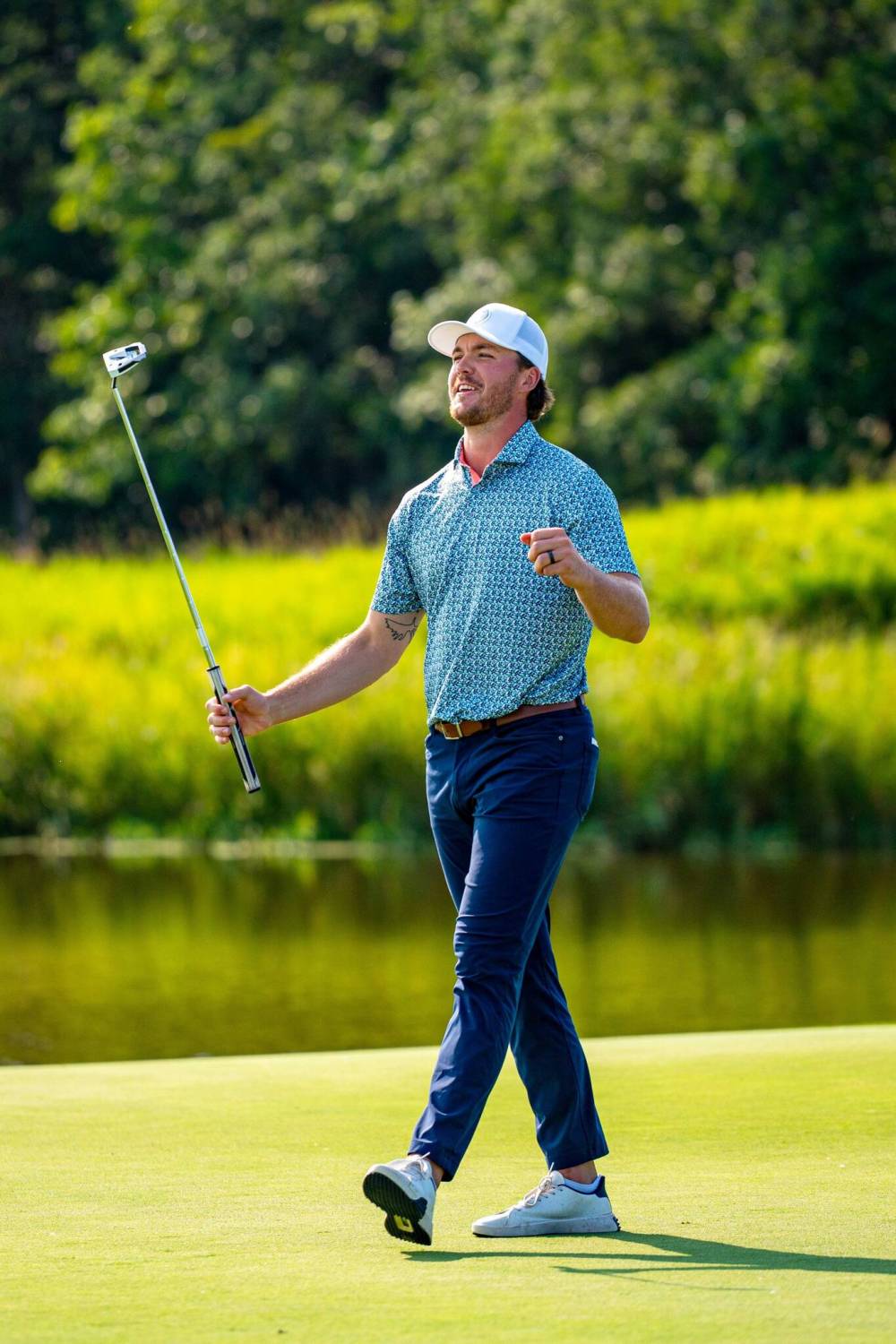 NIC ADAM / FREE PRESS
Winnipeg Jets defenceman Dylan Samberg gained a new appreciation for pro golfers over his two days at the Manitoba Open.