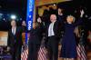 Erin Hooley / The Associated Press
                                Democratic presidential nominee U.S. Vice-President Kamala Harris with husband Douglas Emhoff and Democratic vice-presidential candidate Minnesota Gov. Tim Walz with his wife Gwen Walz celebrate during the Democratic National Convention Aug. 22.