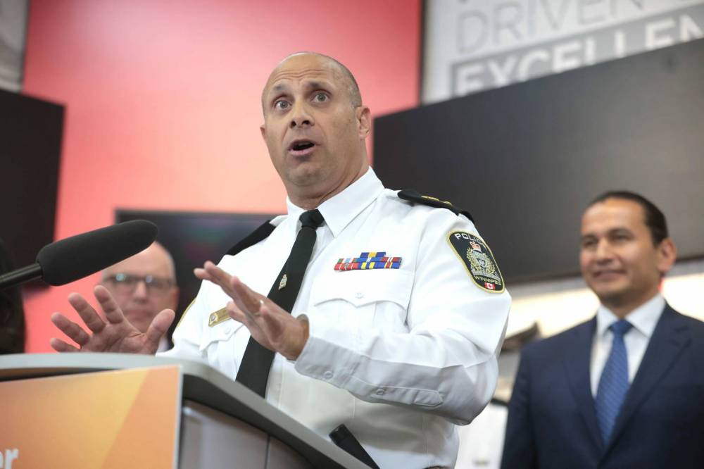 Ruth Bonneville / Free Press
Winnipeg Police Service Supt. Dave Dalal said members have said they’re all-in on working overtime to combat theft.