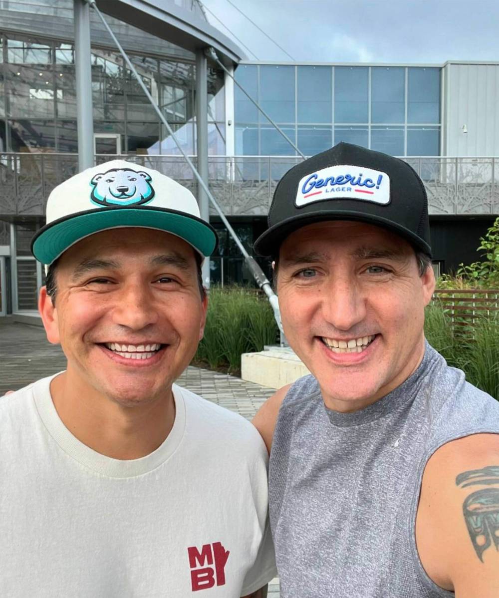 INSTAGRAM
Prime Minister Justin Trudeau posted a photo of himself with Manitoba Premier Wab Kinew on Thursday, with the caption: “Had good company on my morning run today.”