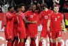 Canada forward Cyle Larin (17) celebrates his goal against Honduras with teammates during first half CONCACAF Nations League soccer action in Toronto on Tuesday, March 28, 2023. THE CANADIAN PRESS/Nathan Denette

.
