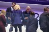 French Prime Minister Michel Barnier speaks with French President Emmanuel Macron, foreground right, and Macron's wife, Brigitte Macron, foreground left, at the closing ceremony of the 2024 Paralympics, Sunday, Sept. 8, 2024, in Paris, France. (AP Photo/Michel Euler)