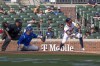 Atlanta Braves outfielder Eli White (36) hits a bunt in the 11th inning of a baseball game between the Toronto Blue Jays and the Atlanta Braves, Sunday, Sept. 9, 2024, in Atlanta. (AP Photo/Erik Rank)