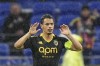 FILE - Monaco's Wissam Ben Yedder celebrates scoring his second goal during a French League One soccer match between Lyon and Monaco at the Groupama stadium in Decines, outside Lyon, France, April 28, 2024. (AP Photo/Laurent Cipriani, file)