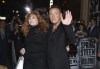 FILE - Musician Bruce Springsteen and his wife Patti Scialfa exit the stage door after the opening night performance of 
