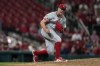 Cincinnati Reds relief pitcher Emilio Pagan celebrates after striking out St. Louis Cardinals' Matt Carpenter with the bases loaded to end a baseball game Tuesday, Sept. 10, 2024, in St. Louis. The Reds won 3-0. (AP Photo/Jeff Roberson)