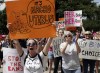 FILE - A group gathers to protest abortion restrictions at the State Capitol in Austin, Texas, Tuesday, May 21, 2019. (AP Photo/Eric Gay, File)