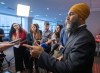 NDP leader Jagmeet Singh speaks to the media at the party's caucus retreat Wednesday, Sept. 11, 2024 in Montreal. THE CANADIAN PRESS/Ryan Remiorz