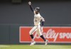 FILE - Minnesota Twins' Byron Buxton (25) celebrates a two-run home run in the bottom of the eighth inning of a baseball game against the Cleveland Guardians in Minneapolis, Minn., Aug. 11, 2024. (Elizabeth Flores/Star Tribune via AP, File)