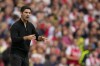 Arsenal's manager Mikel Arteta gives instructions to his players during the English Premier League soccer match between Arsenal and Brighton, at Emirates Stadium in London, Saturday, Aug. 31, 2024. (AP Photo/Alastair Grant)