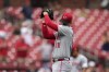 Cincinnati Reds starting pitcher Carson Spiers pauses after giving up a two-run home run to St. Louis Cardinals' Brendan Donovan during the seventh inning of a baseball game Thursday, Sept. 12, 2024, in St. Louis. (AP Photo/Jeff Roberson)