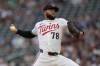 Minnesota Twins starting pitcher Simeon Woods Richardson (78) delivers during the first inning of a baseball game against the Cincinnati Reds, Saturday, Sept. 14, 2024, in Minneapolis. (AP Photo/Abbie Parr)