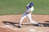 Toronto Blue Jays outfielder Nathan Lukes hits an RBI double off St. Louis Cardinals pitcher Andrew Kittredge during eighth inning interleague MLB baseball action in Toronto, Sunday September 15, 2024. THE CANADIAN PRESS/Chris Young