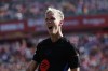 Barcelona's Dani Olmo celebrates after scoring his side's third goal during the Spanish La Liga soccer match between Girona and Barcelona at the Montilivi stadium in Girona, Spain, Sunday, Sept. 15, 2024. (AP Photo/Joan Monfort)