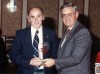 Soccer historian Colin Jose, left, is presented with the Canada Soccer Award of Merit by then-Canada Soccer president Terry Quinn at the 72nd annual general meeting of the Canadian Soccer Association at the Westin Hotel, in Toronto in a Saturday, June 13, 1992, handout photo. THE CANADIAN PRESS/HO-Canada Soccer, *MANDATORY CREDIT*