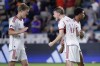 Toronto FC's, from left, midfielder Charlie Sharp, defender Sigurd Rosted (17) and Kosi Thompson celebrate their 1-0 win against the Houston Dynamo after the second half of an MLS soccer match, Saturday, Aug. 24, 2024, in Houston. THE CANADIAN PRESS/AP/Michael Wyke