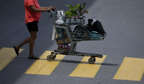 Inflation has come down from its highs, and groceries are no exception. A shopper pushes a shopping carts as they leave a Real Canadian Superstore in Ottawa on Tuesday, June 25, 2024. THE CANADIAN PRESS/Sean Kilpatrick