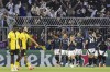 Aston Villa's players celebrate the opening goal during the Champions League opening phase soccer match between Young Boys Bern and Aston Villa in Bern, Switzerland, Tuesday, Sept. 17, 2024. (Peter Klaunzer/Keystone via AP)