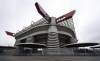 FILE - The San Siro stadium is seen, April 4, 2019, in Milan, Italy. (AP Photo/Antonio Calanni, File)