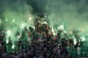 Sporting fans light flares during the Champions League opening phase soccer match between Sporting CP and Lille at the Alvalade stadium in Lisbon, Tuesday, Sept. 17, 2024. (AP Photo/Armando Franca)